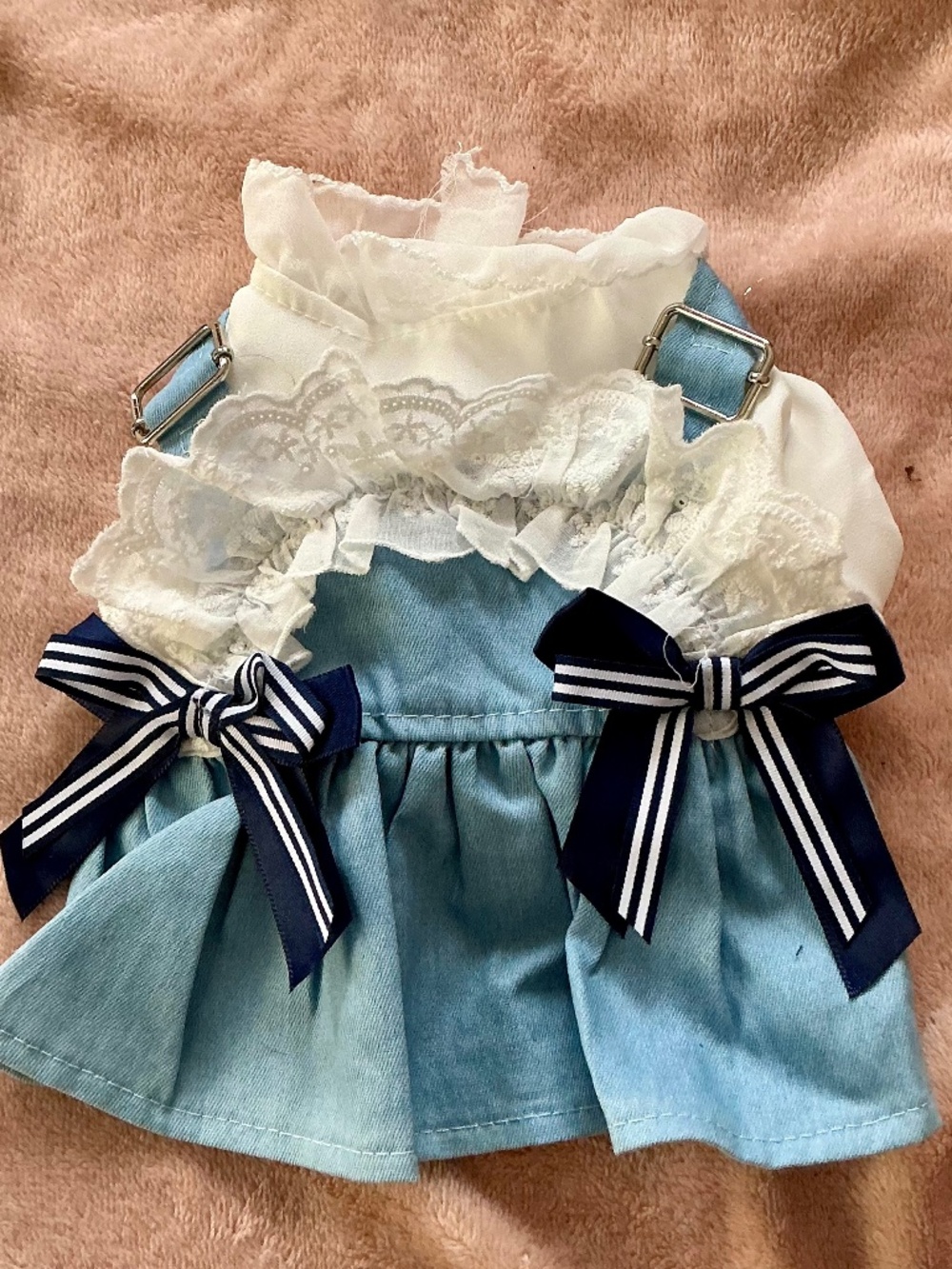Boutique denim dog dress